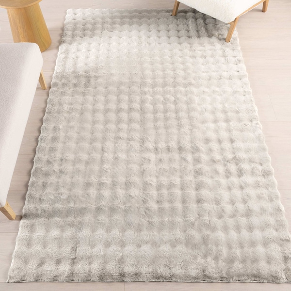 Nuloom Jeni Solid Faux Rabbit Machine Washable Area Rug 5ft x 8ft HJWR02H-508 - main